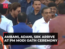 Modi 3.0: Mukesh Ambani, Shah Rukh Khan, Gautam Adani, Rajinikanth arrive at oath-taking ceremony