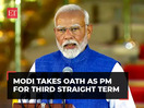 'Mai Narendra Damodardas Modi...': Narendra Modi takes oath as PM for record 3rd straight term