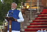 White kurta and churidar with blue jacket: Modi's pick for 3rd swearing-in ceremony as PM