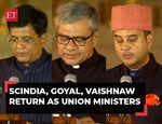 Modi Cabinet 3.0: Piyush Goyal, Jyotiraditya Scindia, Ashwini Vaishnaw return as Union ministers
