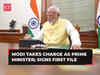 Narendra Modi takes charge as Prime Minister; signs first file for farmers' welfare