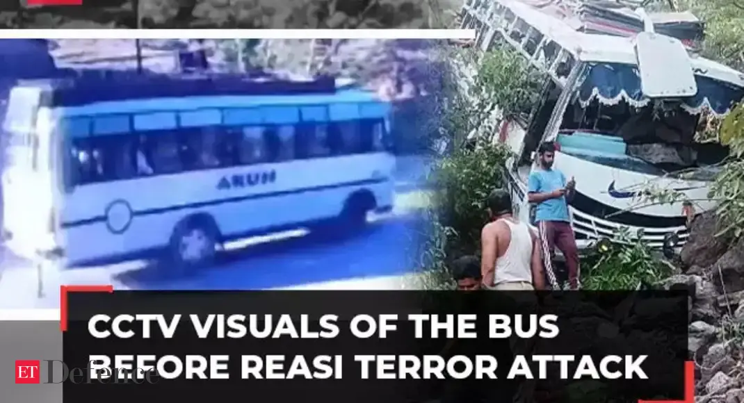 Reasi Attack: CCTV Visuals of the bus before the terror attack - The Economic Times Video | ET Now