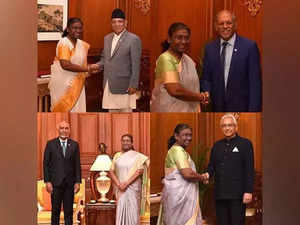 Leaders from Maldives, Nepal, Mauritius, Seychelles meet President Droupadi Murmu.