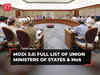 Modi 3.0: Full list of Union Ministers of States & MoS (Independent Charge)