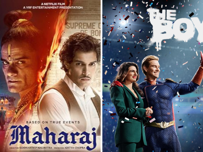 'Maharaj'and 'The Boys Season 4' posters