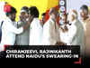 Megastars Chiranjeevi and Rajinikanth attend Naidu's swearing-in ceremony