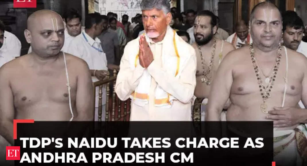 N Chandrababu Naidu takes charge as Andhra Pradesh CM for the fourth time - The Economic Times Video | ET Now