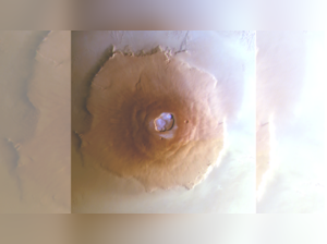Mars Express view of frost on Olympus Mons