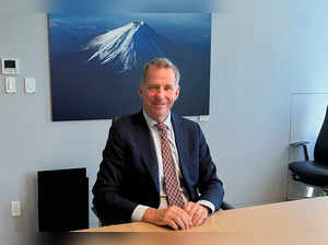 Jarand Rystad, chief executive of Rystad Energy, holds an interview with Reuters, in Tokyo