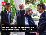PM Modi holds bilateral talks with UK PM Rishi Sunak, French Prez Macron on sidelines of G7 Summit
