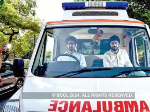 Ambulances were set up