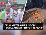 Delhi water crisis: Congress workers hold 'Matka phod' protest in Krishna Nagar; say 'govts connived with tanker mafia'