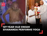 International Yoga Day 2024: 127-Year-Old Padma Shri Swami Sivananda performs Yoga | Watch video