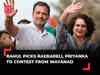 Rahul Gandhi to retain UP's Raebareli Lok Sabha seat, Priyanka Gandhi to contest Wayanad bypoll