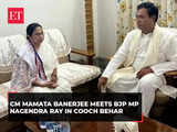 Bengal CM Mamata Banerjee meets BJP MP Nagendra Ray after TMC's Lok Sabha victory in Cooch Behar