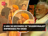 Over 2 minute non-stop ‘Shankhnaad’ by Ramjanam Yogi impresses PM Modi