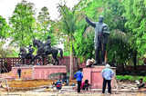 Mallikarjun Kharge writes to LS Speaker, RS Chairman; seeks relocation of Gandhi, Ambedkar statues back