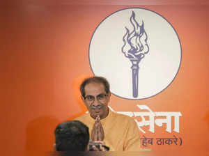 Mumbai: Shiv Sena (UBT) chief Uddhav Thackeray during a press conference at the ...
