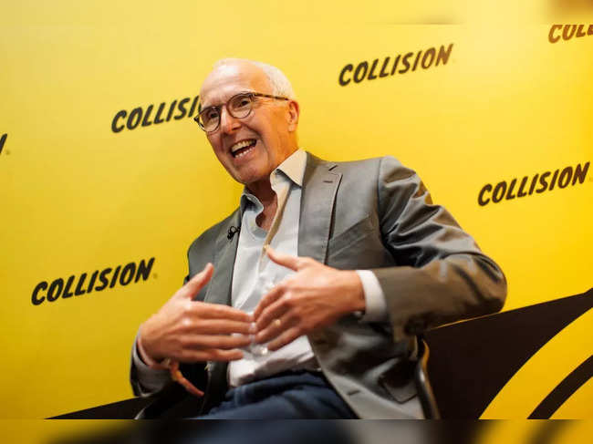 US real estate billionaire Frank McCourt speaks during an interview at the Collision 2024 tech conference in Toronto, Canada, June 18, 2024.