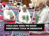 International Yoga Day 2024: PM Modi performs Yoga at Sher-i-Kashmir Conference Centre in Srinagar