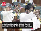 Andhra CM Chandrababu Naidu, DY CM Pawan Kalyan take oath as MLAs as assembly session begins