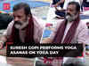 10th International Yoga Day: Suresh Gopi performs yoga asanas in Thiruvananthapuram