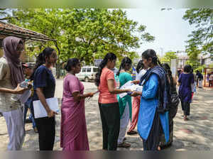 Chennai: Candidates get their documents verified as they arrive to appear for th...