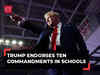 US: Donald Trump endorses Ten Commandments in schools, tells evangelicals 'go and vote'