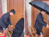 Anand Mahindra's umbrella hack for monsoon season takes social media by storm: Viral Video