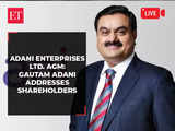 Gautam Adani, Chairman of the Adani Group, addresses shareholders at the Adani Enterprises Ltd. AGM.