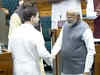 Narendra Modi & Rahul Gandhi share a warm moment at the Lok Sabha well as Birla is named Speaker