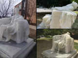 Abraham Lincoln's wax statute melts in Washington DC amid heatwave: See pics