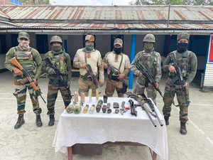 Manipur: Security forces recover huge cache of arms, ammunition in Thoubal