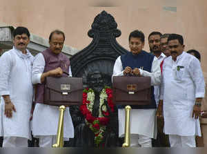 Mumbai: Maharashtra Deputy Chief Minister Ajit Pawar and state Minister Deepak K...