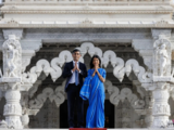 In Pics: UK PM Rishi Sunak and Akshata Murty visit Neasden Temple on campaign trail