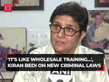 'It is like wholesale training…', Kiran Bedi reacts to implementation of three new criminal laws