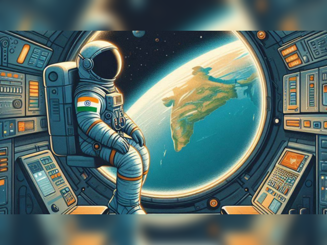 Indian in space (Copilot)