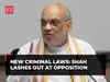 New criminal laws: HM Amit Shah lashes out at Oppn over misleading people, acting irresponsibly