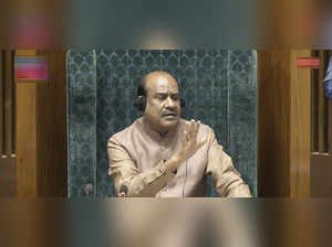 **EDS: SCREENSHOT VIA SANSAD TV** New Delhi: Lok Sabha Speaker Om Birla conducts...