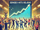 Sensex@80,000: Fastest 10K-point rally in 139 days churns out 20 multibagger stocks