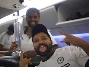 Smiles, jubilation and family time: Inside the aircraft which brought back home T20 World Champions Team India