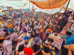 Amritsar: Supporters of Waris Punjab De chief Amritpal Singh stage a protest dem...