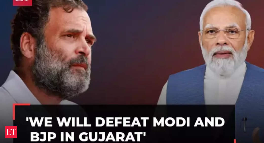 'We will defeat Narendra Modi and BJP in Gujarat', says Rahul Gandhi in  Ahmedabad - The Economic Times Video | ET Now