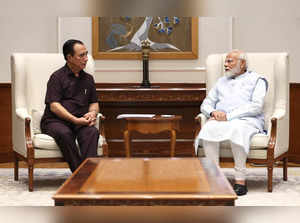 **EDS: IMAGE VIA @PMOIndia** New Delhi: Prime Minister Narendra Modi with Mizora...