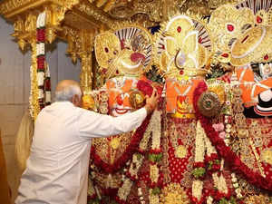 Gujarat CM Bhupendra Patel offers prayers at Jagannath Puri Temple ahead of Rath Yatra