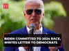 Joe Biden writes to Democrat lawmakers: 'I'm firmly committed to beat Trump in 2024 Elections…'