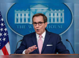U.S. National Security Council Coordinator for Strategic Communications, John Kirby, attends a press briefing at the White House in Washington