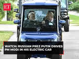 Russian President Putin drives PM Modi in his electric car and gives a tour of Presidential House