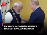 PM Modi receives Russia's prestigious civilian honour, the Order of St Andrew the Apostle