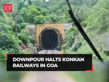 Train services affected on Konkan Railways route in Goa’s Prenem amid downpour